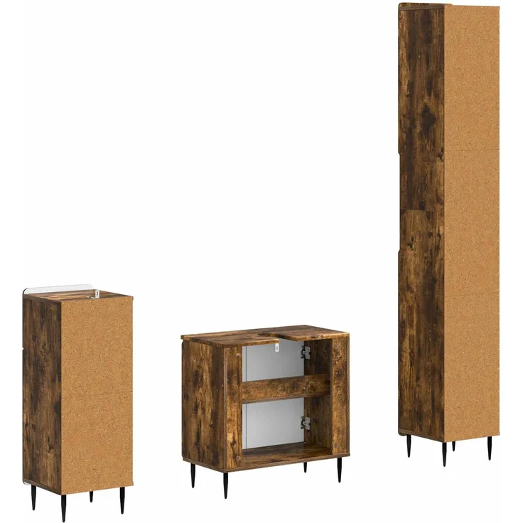 vidaXL 3-teiliges Badezimmer-Schranksystem ZWOLLE Räuchereiche 3417842 – Bild 6