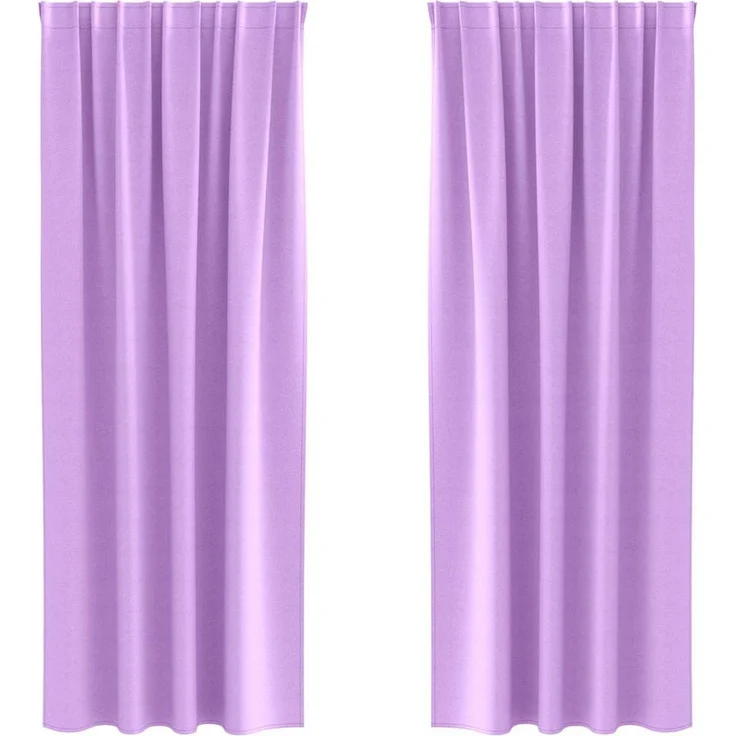 vidaXL Verdunkelungs-Vorhänge mit Ringen 2 stk. Lila 225 x 140 cm 4107490 – Bild 2