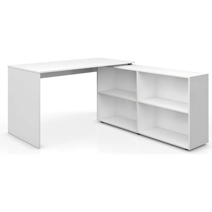 Eckschreibtisch FlexPlus Weiß 137 x 60 cm Vicco