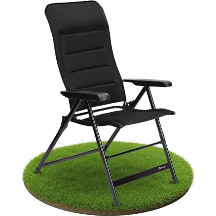 BERGER Tesino Campingstuhl klappbar, 7-fach verstellbar & gepolstert, faltbarer Outdoor-Stuhl mit 3D-Mesh, bis 120 kg für Camping & Garten, leicht und robust – Bild 1