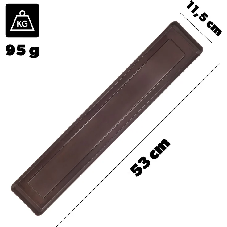 KADAX Blumentopf-Ständer 53,5 cm, Blumentopf-Tablett, rechteckig, Mokka, Kunststoff – Bild 2