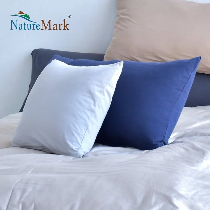 NatureMark Kissenbezüge 2er Pack Jersey Kissenbezug Kissenhülle, (2 Stück), Kissenhülle in vielen Größen und Farben (40 x 40 cm, Navy blau) – Bild 3