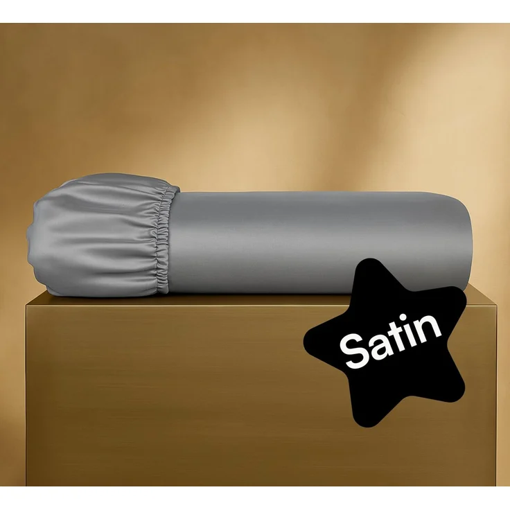 Seralino Spannbettlaken Mako Satin Spannbetttuch (100% Bio Baumwolle), 100% Bio-Baumwolle, Gummizug: rundum, Etiketten zeigen Seiten – schnelles, unkompliziertes Beziehen garantiert, Fairtrade/ GOTS zertifizierte uni Bettlaken, weich – Bild 1
