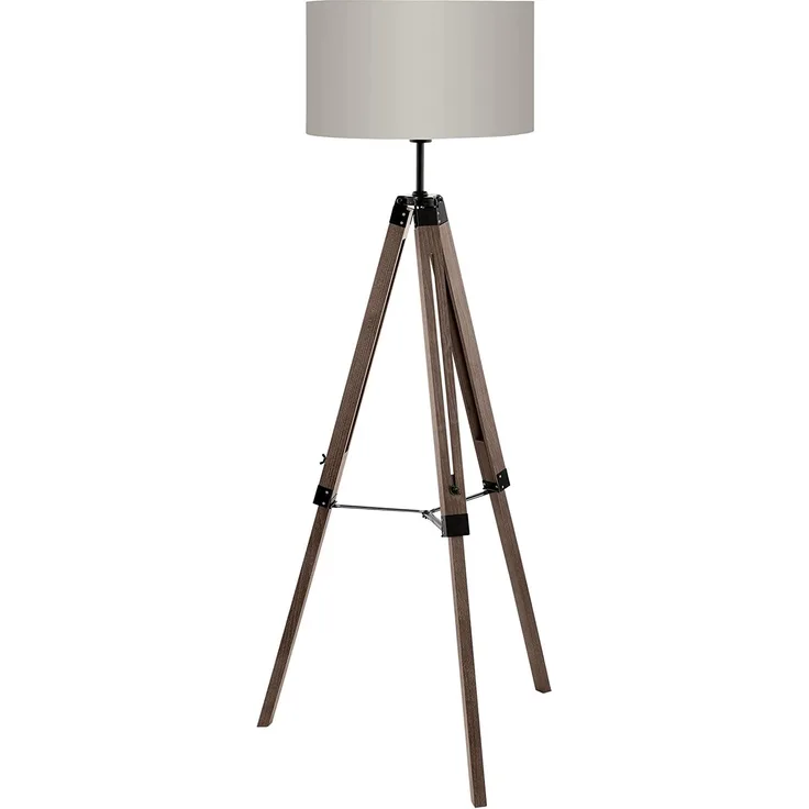 Eglo 94326 Stehleuchte LANTADA Textil nussfarben E27 1X40W H:150cm Ø70cm mit Kabelschalter