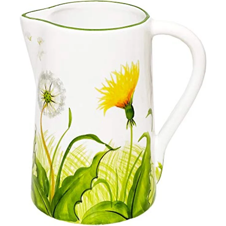 Lashuma Wasserkrug Pusteblume, (1-tlg, 19 cm (1,5 l), italienischer Krug Keramik handgemacht – Bild 2