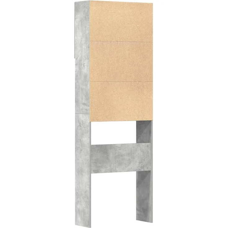 vidaXL Waschmaschinenschrank Betongrau 64x24x190 cm Holzwerkstoff 859130 – Bild 7