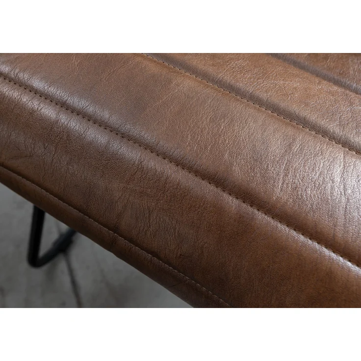 Stuhl Echtleder 62x62x84 dunkelbraun IRON LABEL #06 – Bild 7