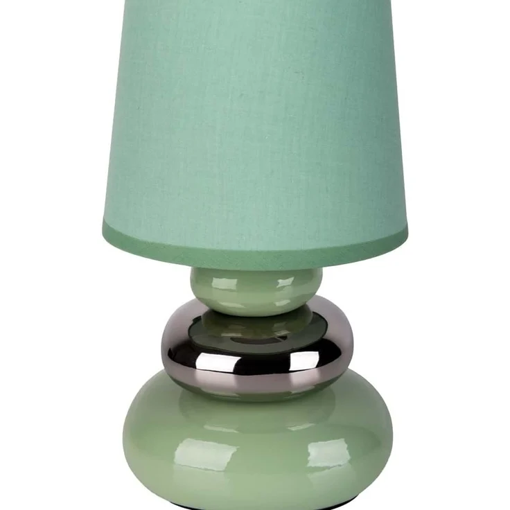 Tischlampe Wohnzimmer Tischleuchte Schlafzimmer Keramik Stoff Mint Grün 3045349 – Bild 9
