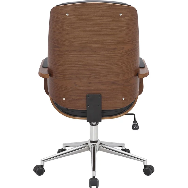 CLP Bürostuhl Yankton Kunstleder höhenverstellbar und drehbar,walnuss/schwarz – Bild 5