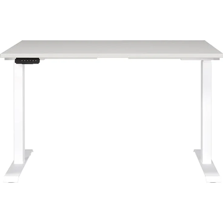 Germania Schreibtisch 7907-642, in Lichtgrau/Weiß, EL. höhenverstellb, 120 x 120 x 80 cm (BxHxT) – Bild 4