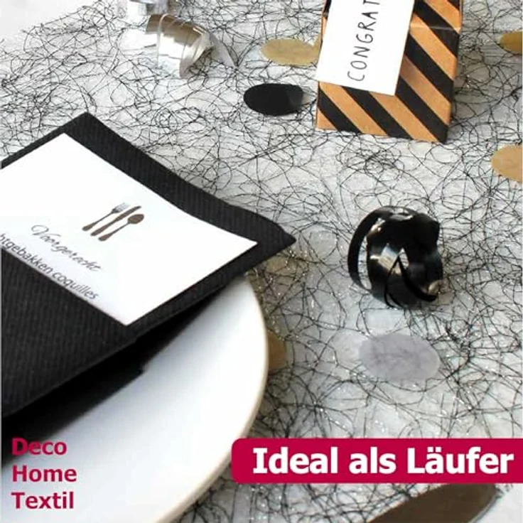 DecoHomeTextil Heimtextilmanufaktur Tischläufer Deco Netz Tischband Dekoration Dekor Breite 30cm Farbe+Länge wählbar – Bild 2