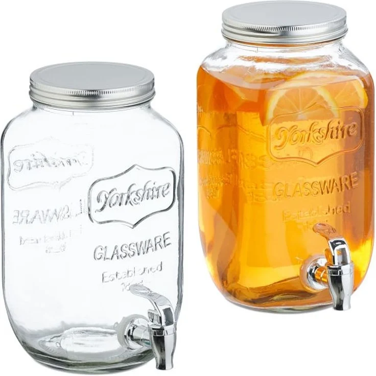 Relaxdays 2er Set Getränkespender 3,5 Liter – Bild 1