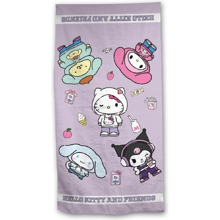 Hello Kitty Strandtuch 170x90 cm Weiches Badehandtuch für Fans – Bild 1