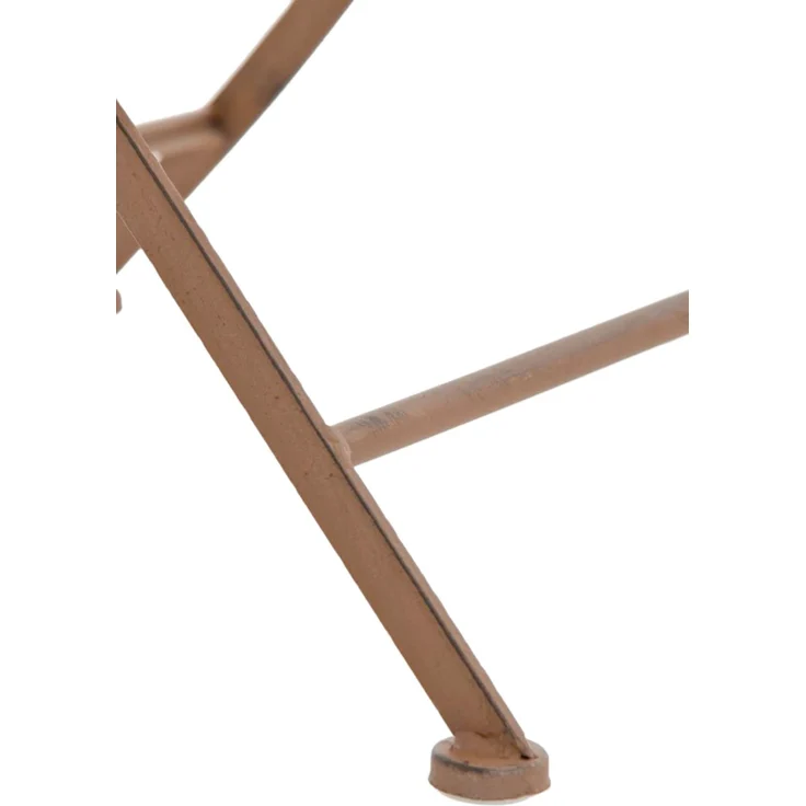 2er Set Gartenstühle DALLAS - Metall Antik braun 41x50x91 cm | Gartenstuhl Klappbar Klappstühle Metall Terrassenstuhl Antik Verzierung Stühle Garten – Bild 7