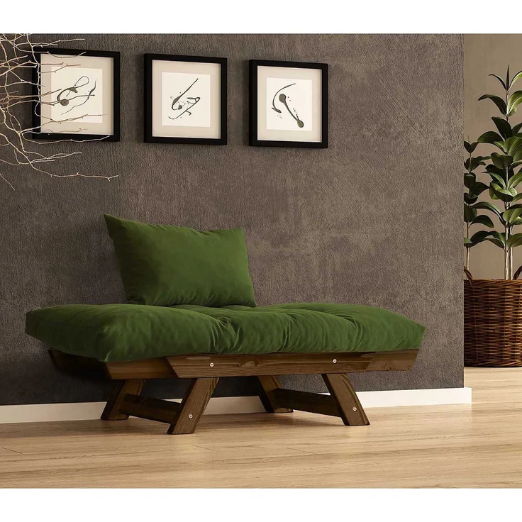 Skye Decor 'CPT8140-140' Garten-Sessel, Walnuss / Grün, 108-140 x 75 cm – Bild 3