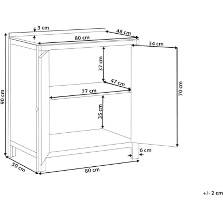 Outdoor-Küchenschrank VENOSA Braun Akazienholz – Bild 3
