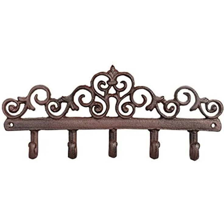 Hakenleiste Gusseisen 5 Haken Wandhaken Vintage Garderobe Wandhalterung