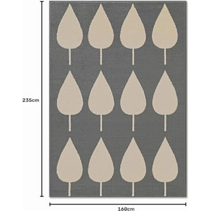 Hanse Home Adventures Kinderteppich - Design Spielteppich Leaves, Modernes Blatt Design, Spielmatte, Krabbelteppich Junge Mädchen für Kinderzimmer, Jugendzimmer, Wohnzimmer - Blau Creme, 160x235cm – Bild 2