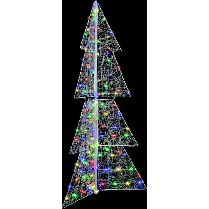 vidaXL Weihnachtsbaum Mehrfarbig 150 cm Acryl 160 LEDs 42019209 – Bild 5