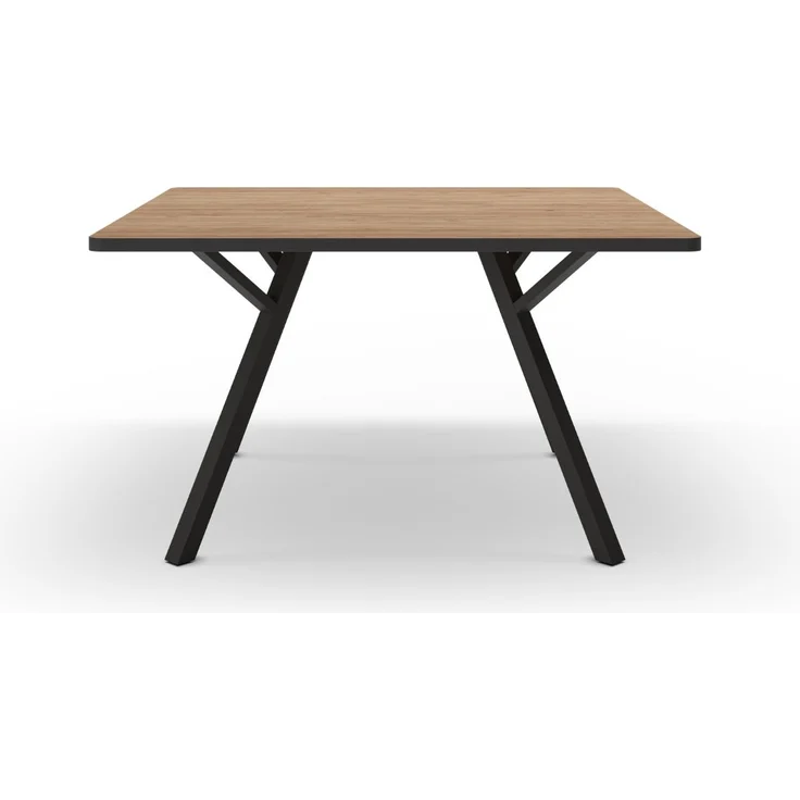 Calicosy Quadratischer Tisch mit schwarzen Metallbeinen L136 x B136 cm - BENI - Helles Holz – Bild 5