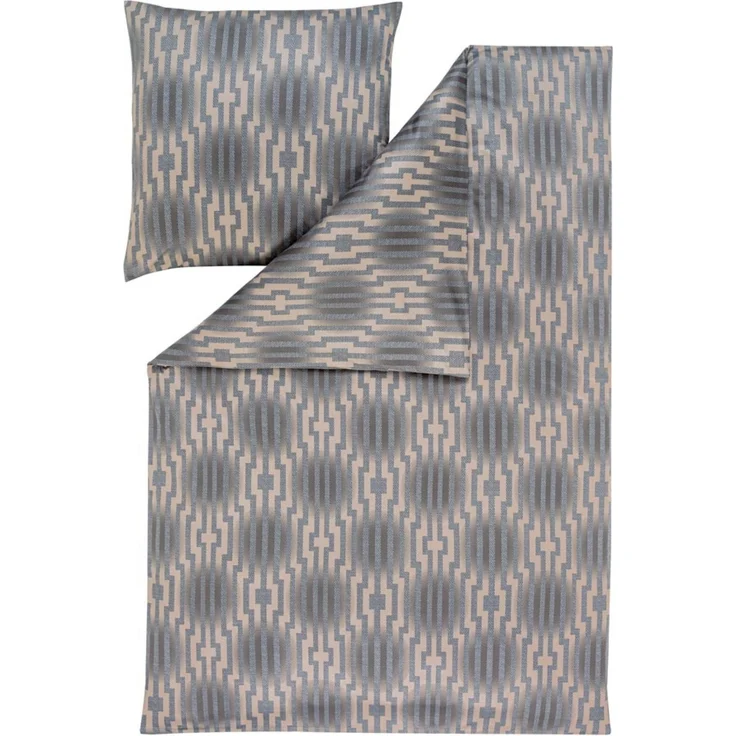 Estella Interlock Jersey Bettwäsche Levian 6970-800 Kiesel 135x200 – Bild 2