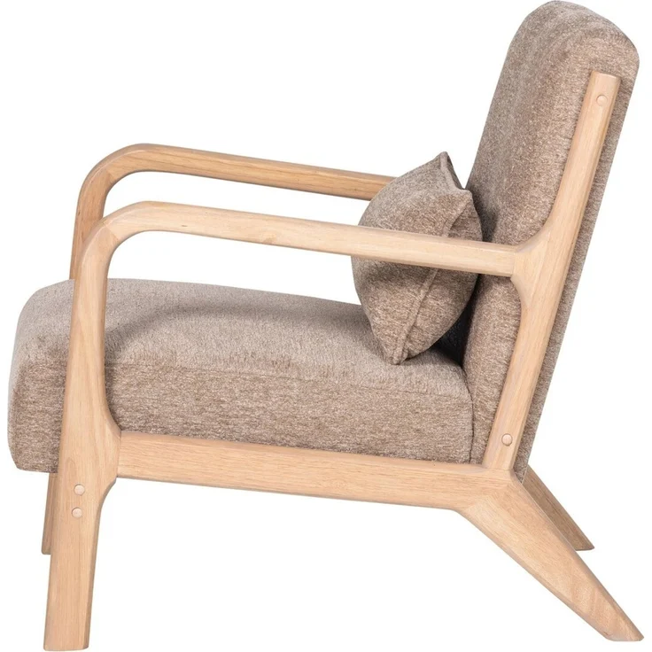 Sessel Mark - Chenille-Stoff Sand, Gestell Natur – Bild 4