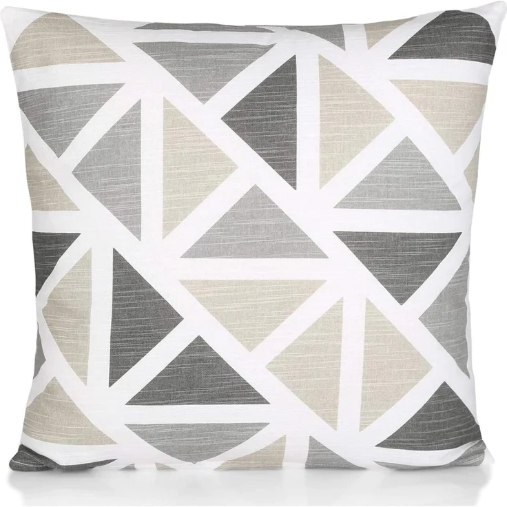Penguin Home 4Er - Pack Dekorative Quadratische Kissen Aus Baumwolle, Luxuriöse, Stilvolle Für Wohnzimmer, Sofa, Schlafzimmer, Mit Unsichtbarem Reißverschluss, 45X45 cm (18" Inches), Grau/Weiß – Bild 6