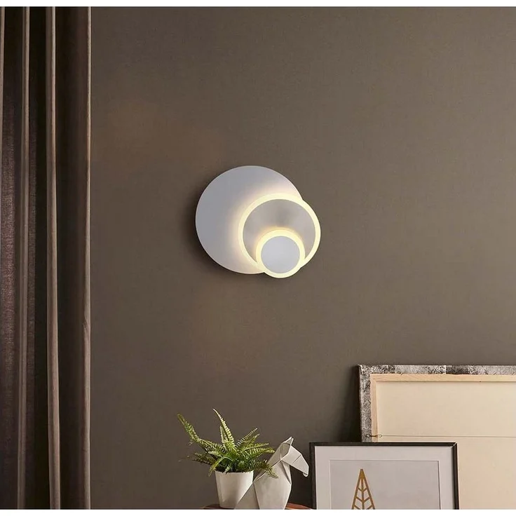 GLOBO LIGHTING LED Wandleuchte, LED-Leuchtmittel fest verbaut, Warmweiß, Wandleuchte Wandlampe Flurleuchte weiß matt beweglich LED L 30 cm – Bild 1