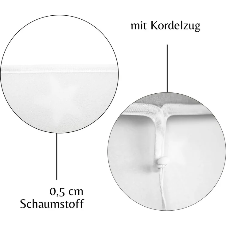 Bügelbrettbezug aus 100% Baumwolle - 125 x 44 cm mit Kordelzug, Sternenmotiv – Bild 6