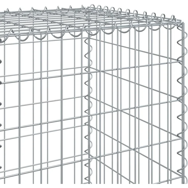 vidaXL Gabione mit Deckel 200x50x150 cm Verzinktes Eisen 3295155 – Bild 6