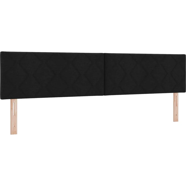 vidaXL Ottoman Bett mit Matratze mit Kopfteil 2 Stk. Schwarz Stoff 3456721 – Bild 4