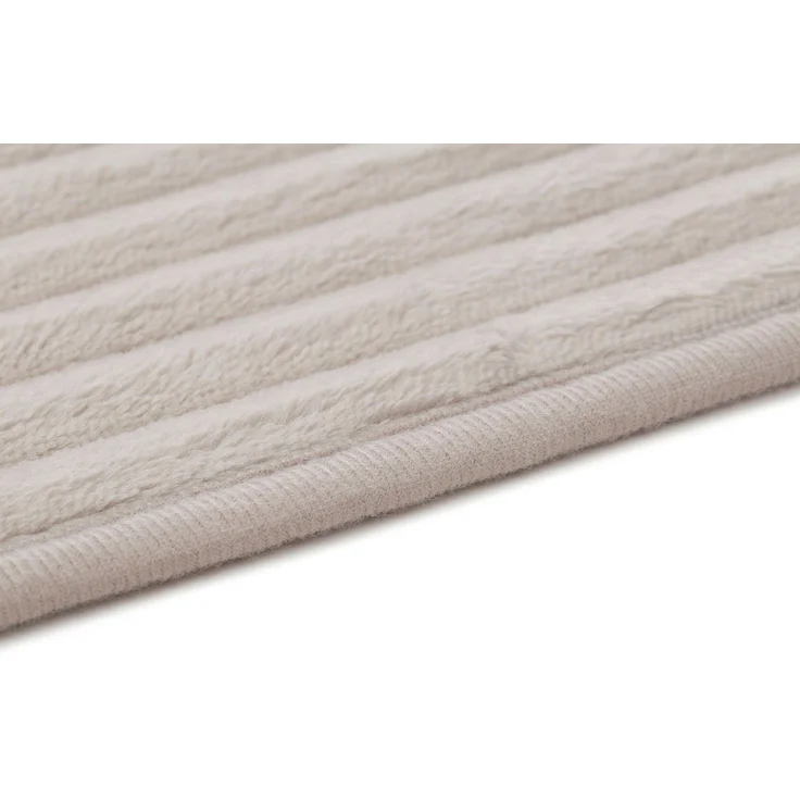 Gözze Badematte Berlin, Höhe 7 mm, rutschhemmend beschichtet, fußbodenheizungsgeeignet, Polyester, rechteckig, Badteppich, Uni Farben, Cord Optik, waschbar – Bild 4