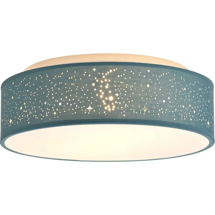 Zedelmaier Lampenschirm Deckenlampe Deckenleuchte mit Stoff-Lampenschirm, Wohnzimmerlampe Schlafzimmer Kinderzimmer Flur Lampe