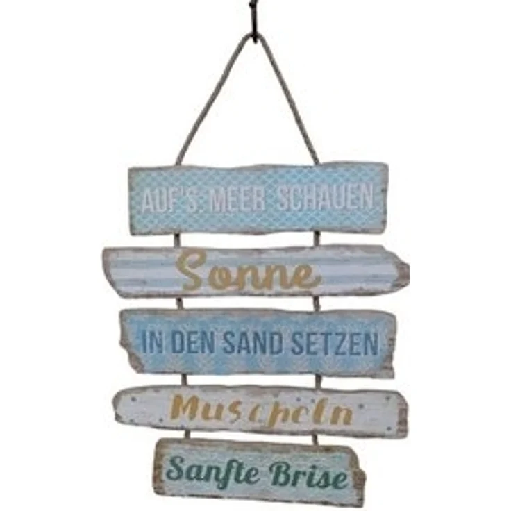 Deko-Impression Hängedekoration Schild Meer Sonne Strand - Holz/MDF a. Kordel Geschenk 40 cm (1 St) – Bild 5