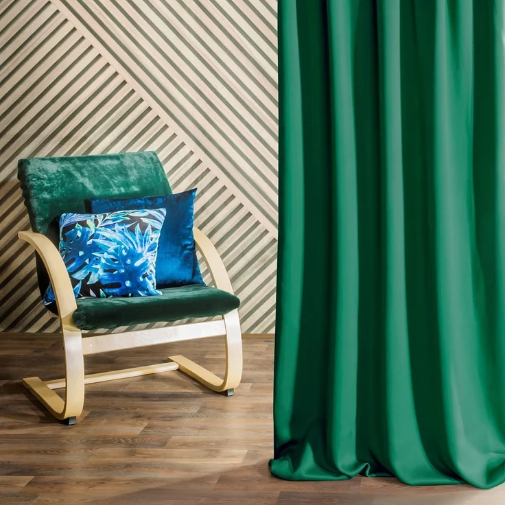 Eurofirany Verdunkelungsvorhang PARISA Blackout Vorhang Einfarbig Musterlos Ösen Kräuselband, Kräuselband, minimalistisches, einfarbiges Design – zeitlos und elegant – Bild 3