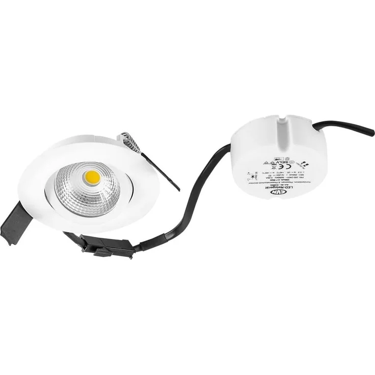 EVN LED Deckeneinbauleuchte Rund schwenkbar, 6W, 683lm, 3000K, weiß (ESW44N60102) – Bild 2