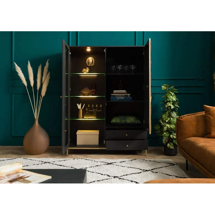 Highboard Mango 120x40x165 grau geölt DIAMOND #117 – Bild 4