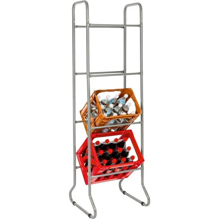 ONVAYA® Universal Kastenständer | 1 Stück | 4 Etagen Kastenregal | Flaschenkastenregal | Getränkekistenregal | Kastenhalterung | Getränkeregal | Kistenregal | Flaschenkastenständer | Kistenhalter – Bild 1