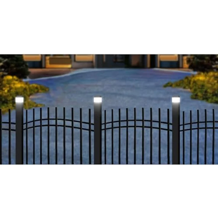 GreenBlue LED Gartenleuchte Solarmastleuchte für Zaun Outdoor geeignet, LED fest integriert, Warmweiß, solarbetriebene LED Gartenlampe für Garten und Zaun wetterfest – Bild 10