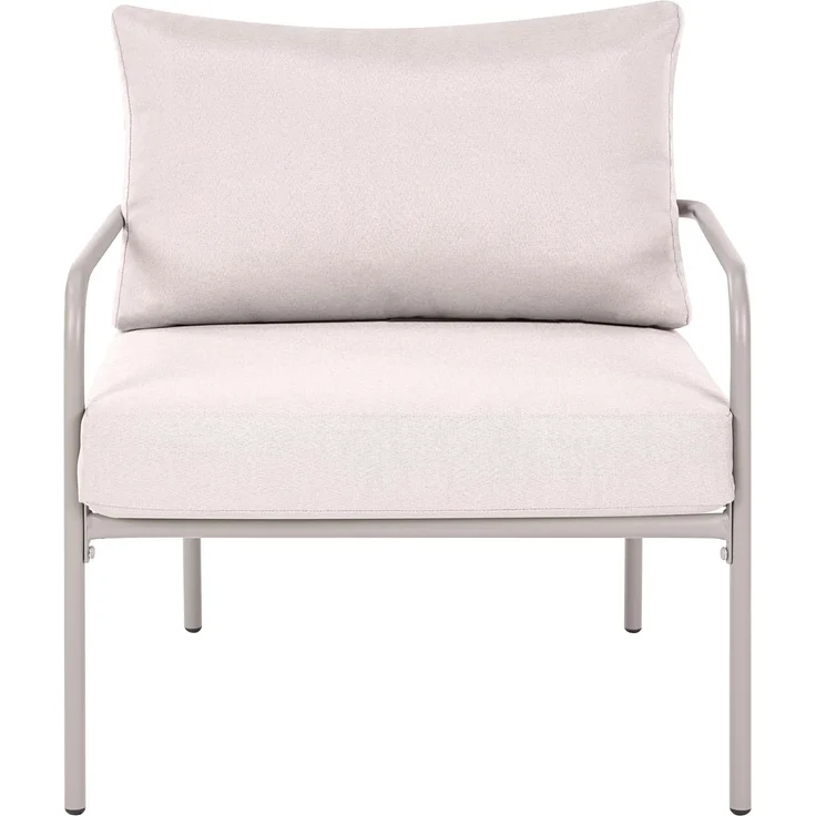 Lounge Set mit Tisch 4-Sitzer NESSO Metall Hellbeige – Bild 7