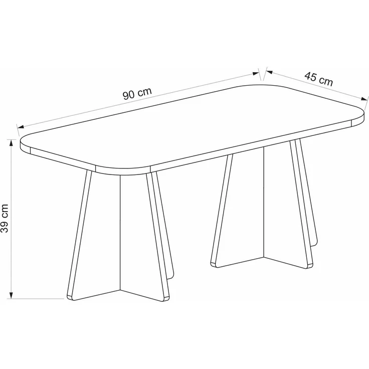 Skye Decor 'Mantar - 18700' Couchtisch, Travertin, 90 x 39 x 45 cm – Bild 8