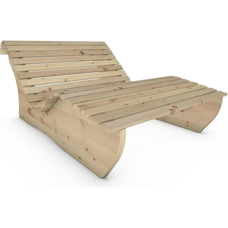 Relaxliege "Sigi" Gartenliege Massivholz Zirbe gerade 140cm – Bild 8