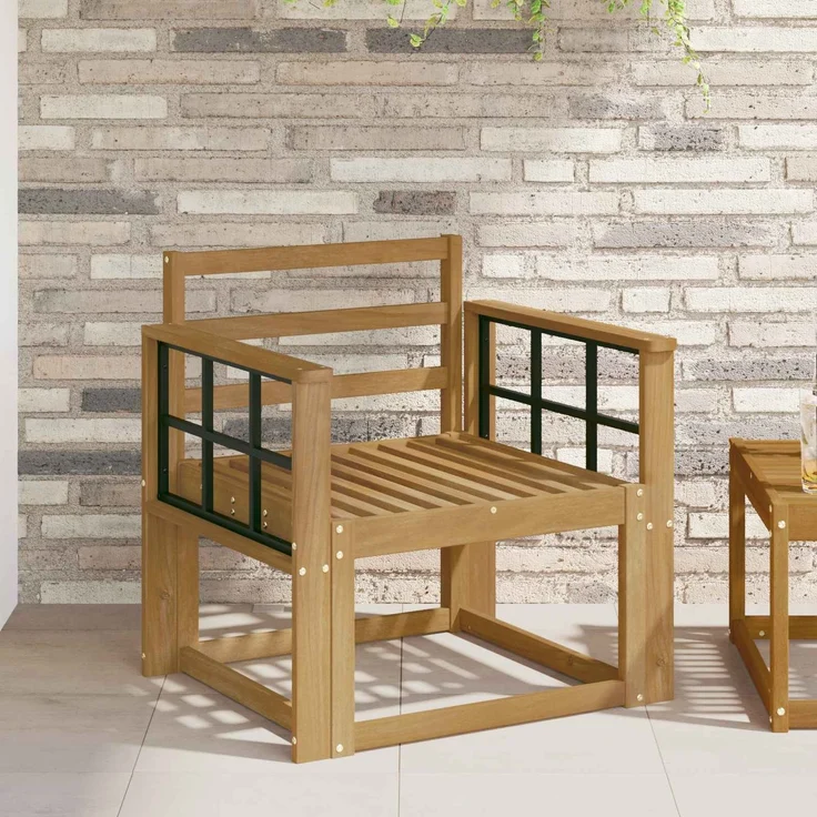vidaXL Outdoor-Sofagarnitur Massivholz Akazie Weiß 3438983 – Bild 1