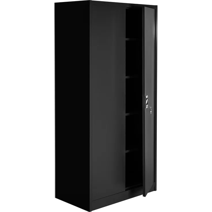 tectake Aktenschrank Blain (Komplettset, 1-St, inkl. 2 Schlüssel) aus pulverbeschichtetem Stahl
