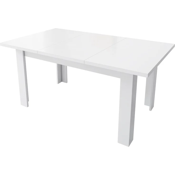 EINHOM Esstisch 120 × 70 cm, mit Stauraum Esstisch, Rechteckiger Esstisch, Kaffee-Freizeittisch, Moderner Einfacher Esstisch, Offener Stauraum, Platzsparend, Multifunktionaler Esstisch, Weiß – Bild 3