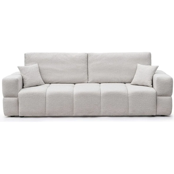 yourhouse24 Sofa BUENO in Trend-Bouclé – Mit Schlaffunktion & abnehmbaren Bezügen, mit Schlaffunktion und Bettkasten, Seite universal – Bild 2