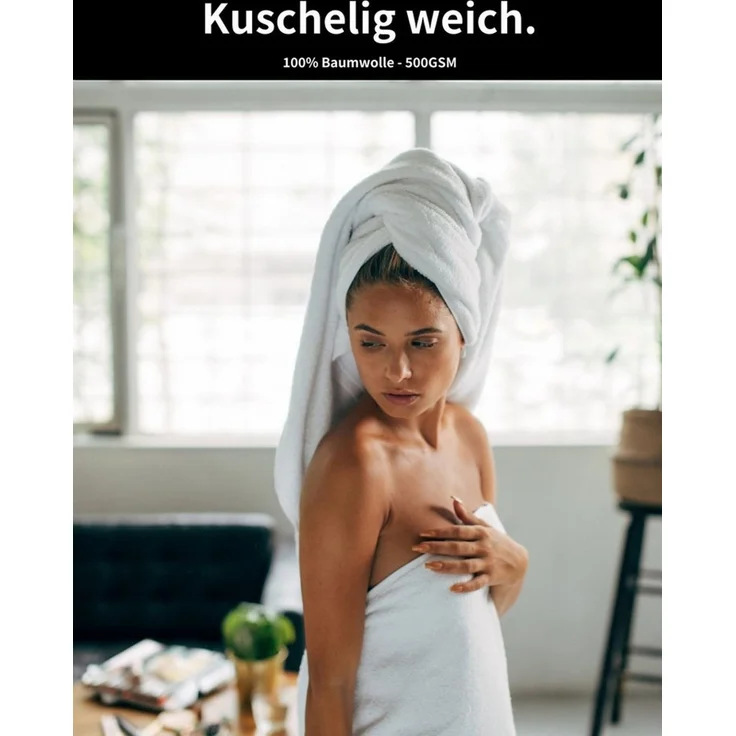 Hometex Premium Textiles Waschhandschuh in Premium Qualität 500 g/m², Feinster Frottier-Stoff 100% Baumwolle, (10er Set), weich, saugfähig, extra schwer & flauschig - TEST BILD TOP MARKE 2025 – Bild 3