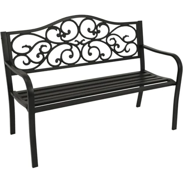 DEGAMO Gartenbank MANCHESTER, 2-sitzer, Metall + Gusseisen schwarz