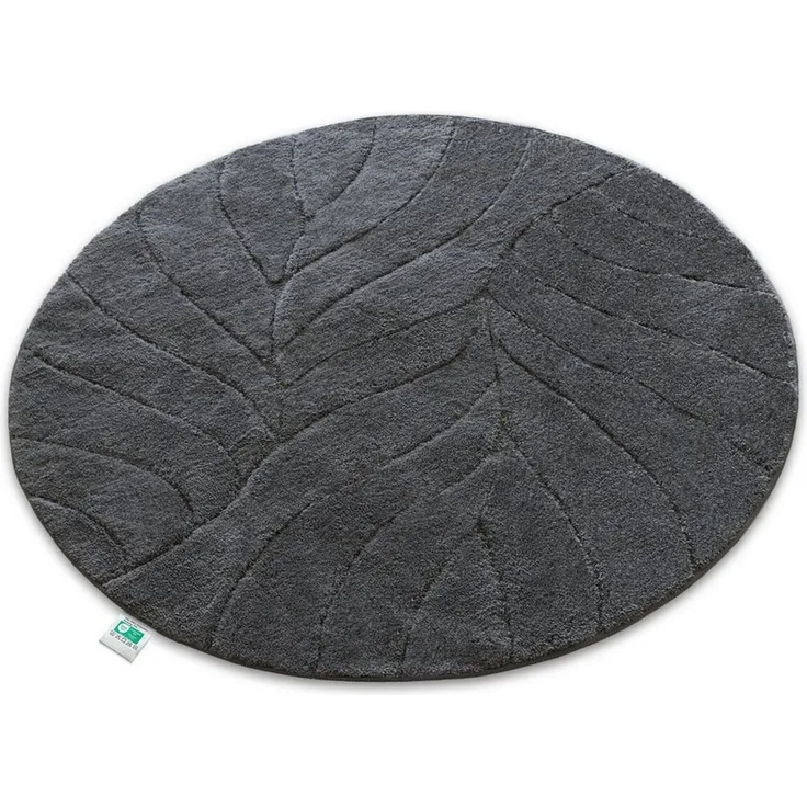 Kubus Duschmatte Elara, Runde Badematte aus hochwertiger Mikrofaser, Polyester, Rund, Rutschhemmend und kompatibel mit Fußbodenheizung