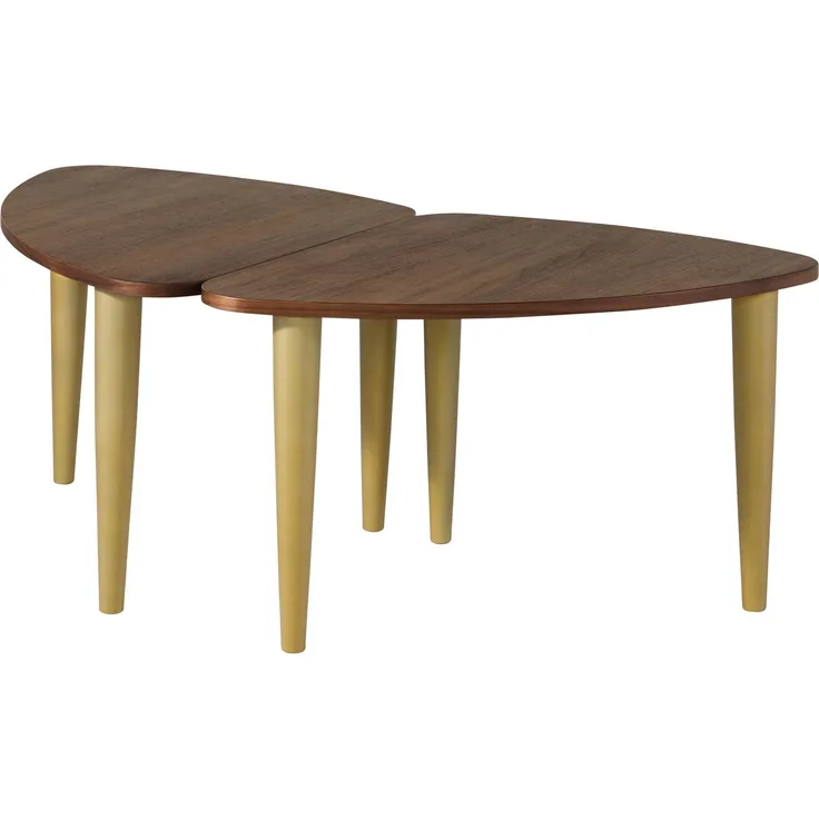 Couchtisch Nussbaum-Echtholzfurnier 120x70x45 braun lackiert BUTTERFLY #115